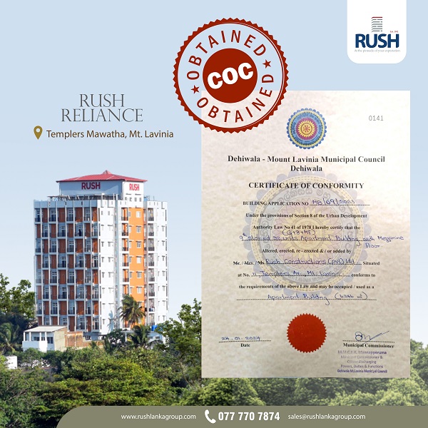 Rush Reliance Apartment Earns The COC 